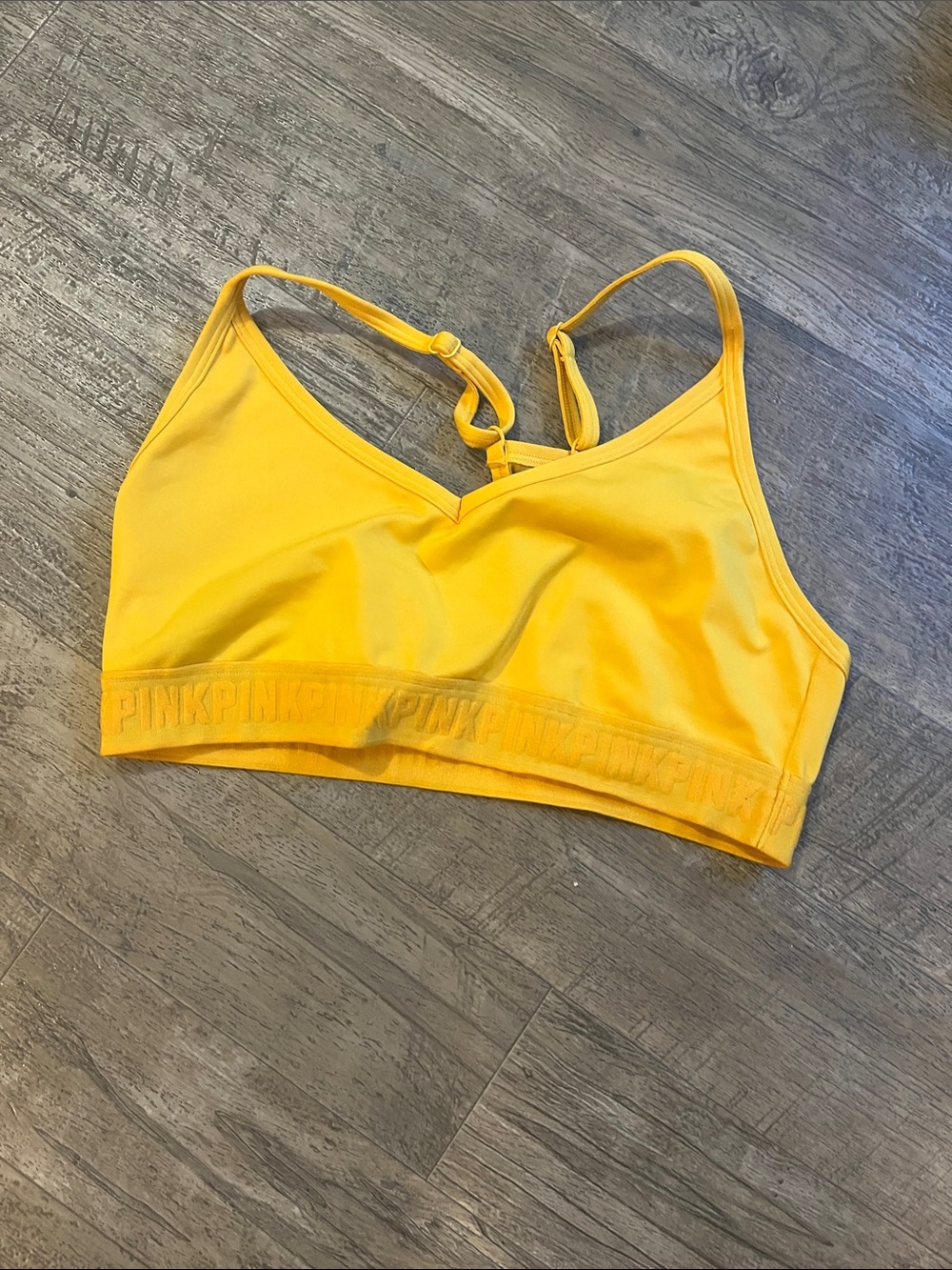 Victoria's Secret PINK Yellow Sports Bra
